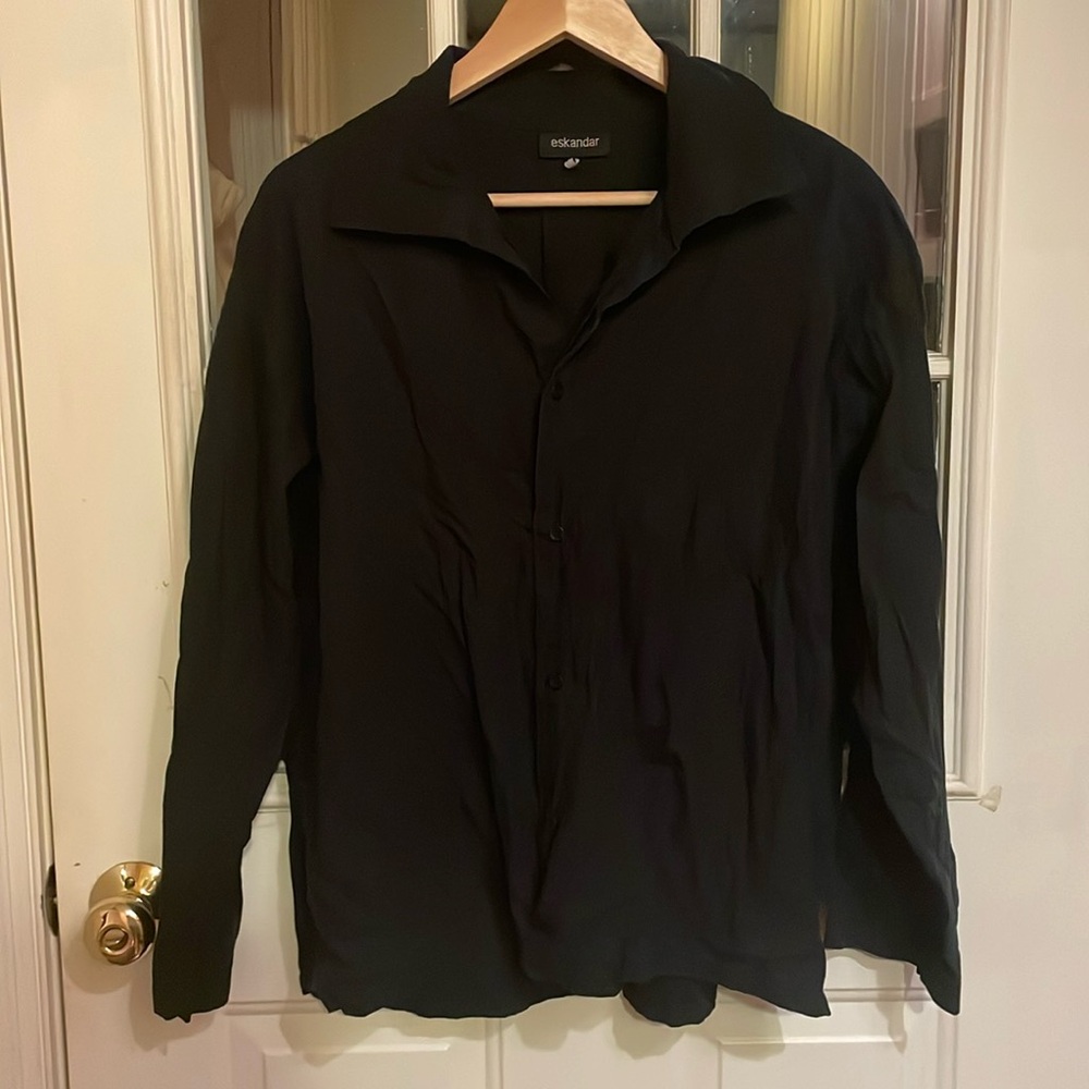 Eksandar Black Button Down Size 1 - image 1